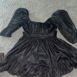 Black Shimmery Mini Dress Lucy In The Sky